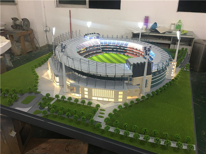 Ho Scale Maquette Stadium With Light , Miniature Football Stadium